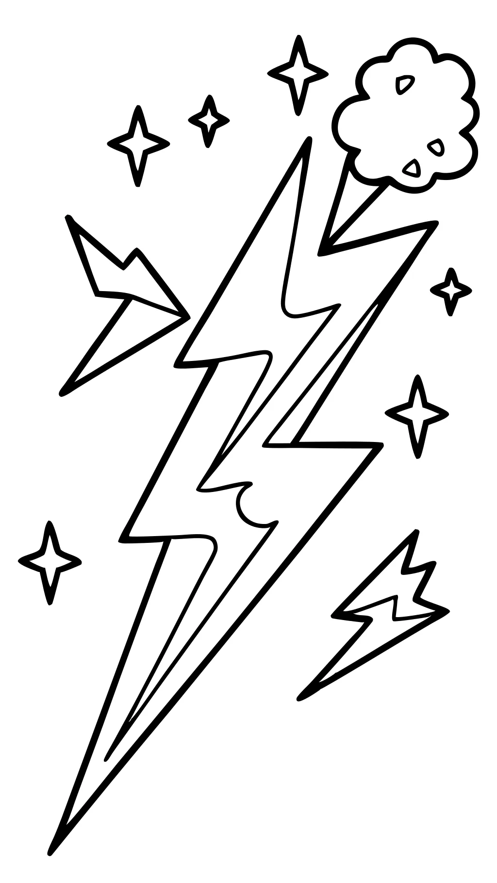 lightning bolt coloring page